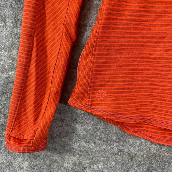 Athleta Jacket XS Red Striped Performance 1/4 Zip Layering Long Sleeve Pullover - Picture 5 of 12